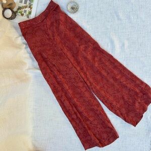 NWT ted baker | size 1 | floral wide leg pants in rust color